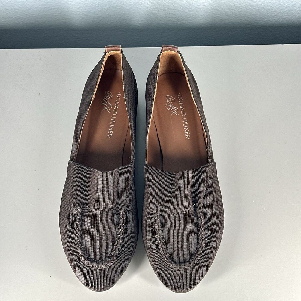 Donald J. Pliner Knit Loafers Women’s Size 8.5M Slip On Cushioned Comfort Brown - Picture 4 of 16